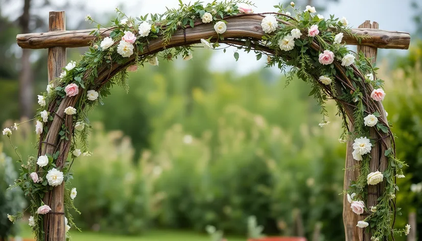 wood wedding arch