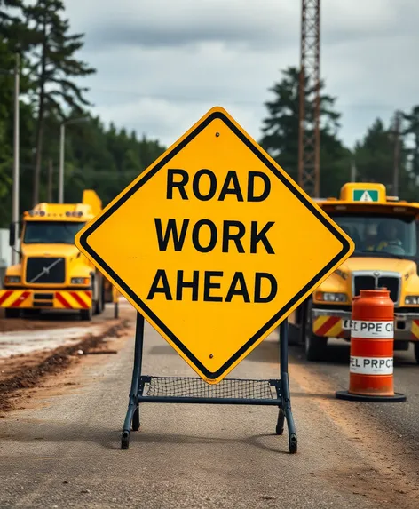 road work ahead sign