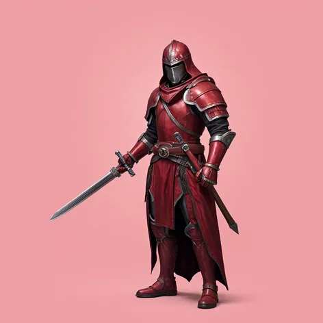 Warrior, red armor, full