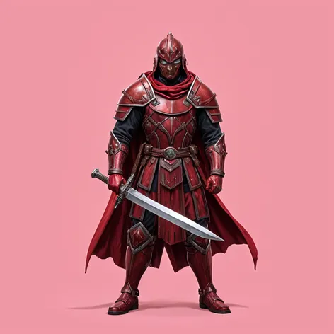 Warrior, red armor, full