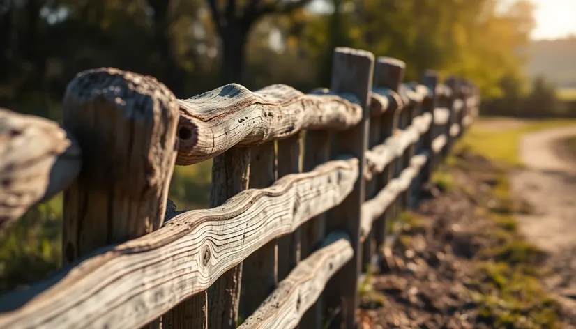 round wood fence posts