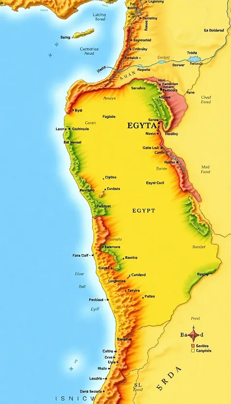 map of egypt and