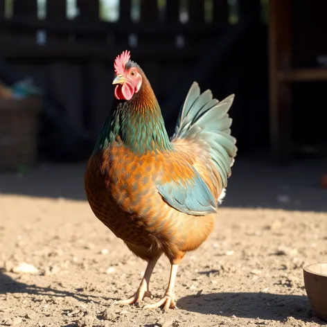 blue copper maran hen