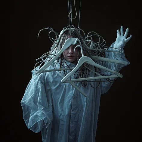 Ghost with coat hangers