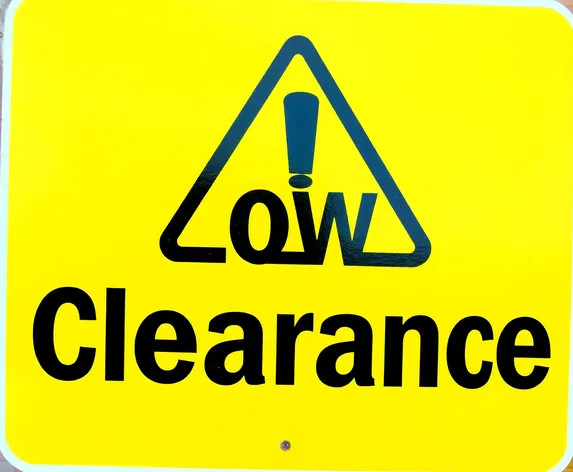 low clearance sign