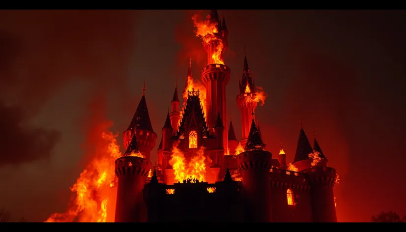 disney.castle fire