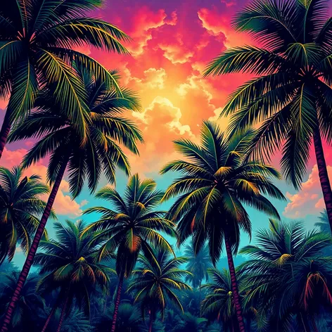 palm tree artwork