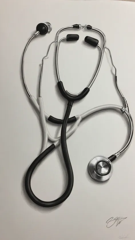 stethoscope drawing