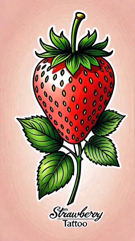 strawberry tattoo