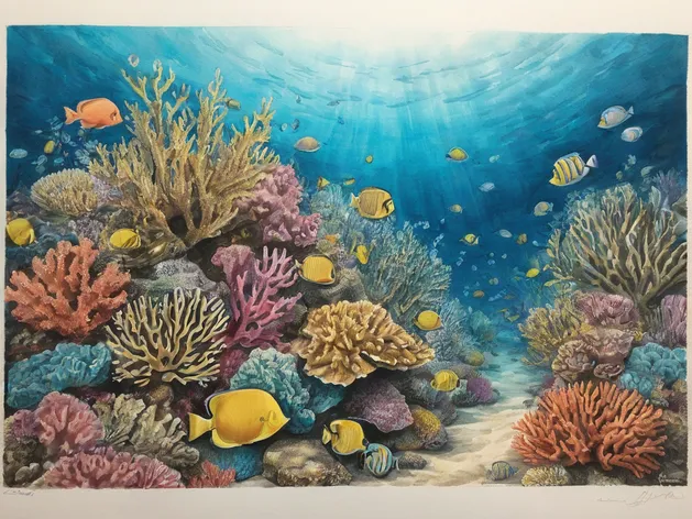 coral reef drawing