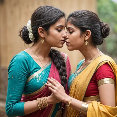 Two indian sisters in