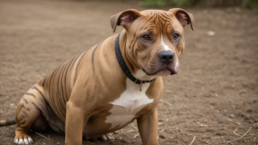 tiger striped pitbull