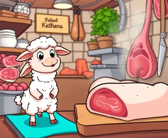 lamb cartoon meat