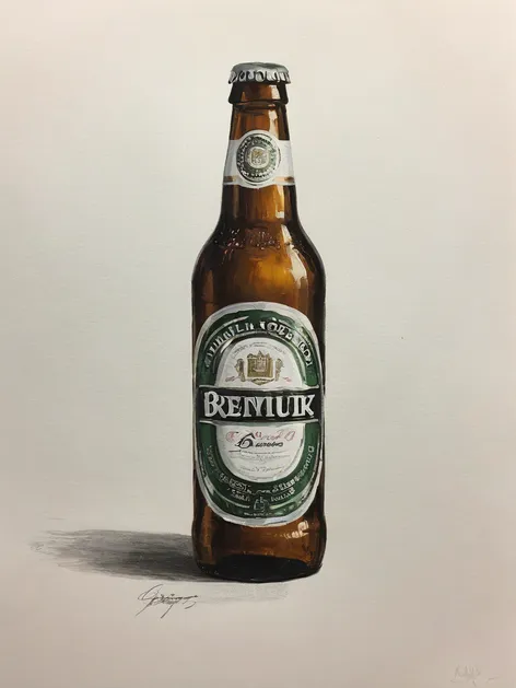 beer bottle drawing