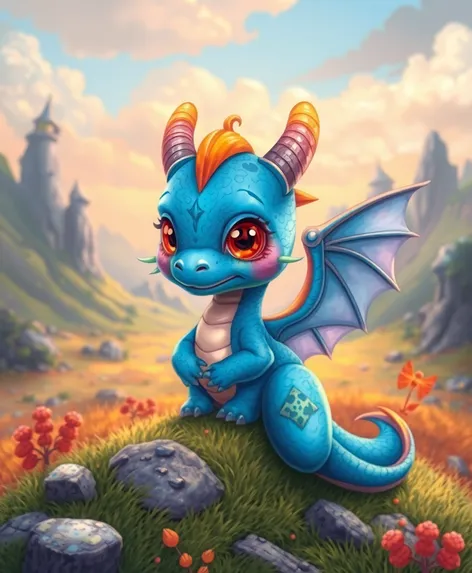 cute blue dragon