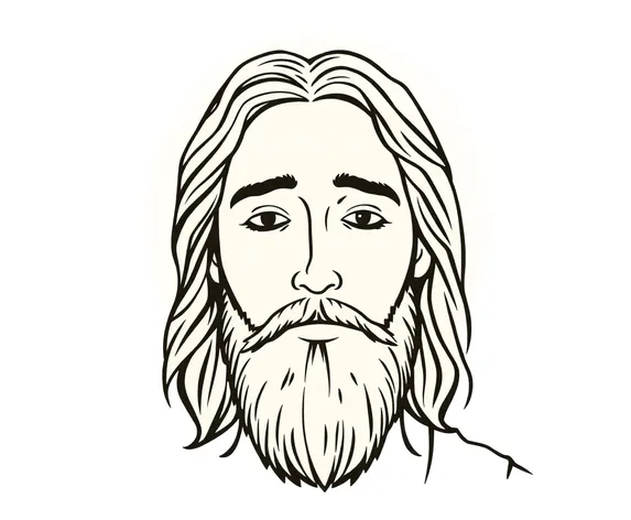 jesus outline drawing