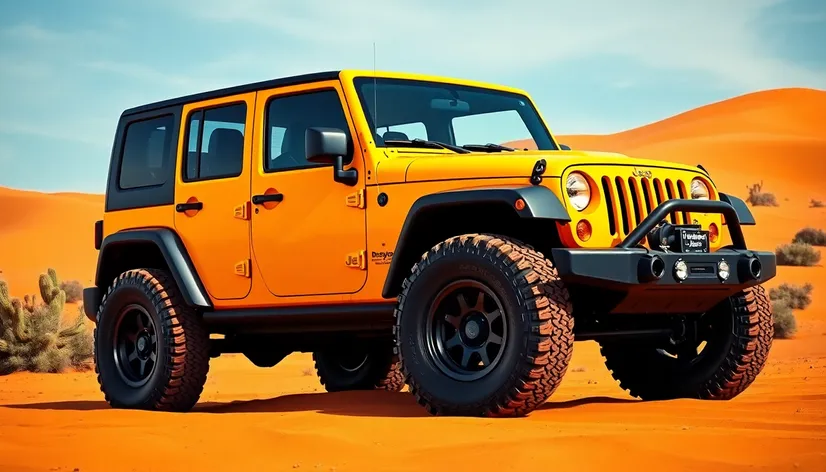 yellow jeep wrangler