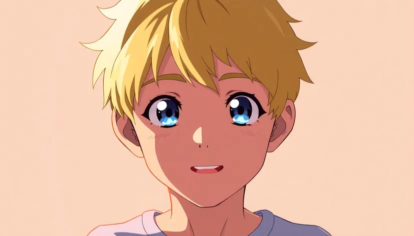 blonde hair anime boy