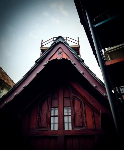 scaffolding above gable