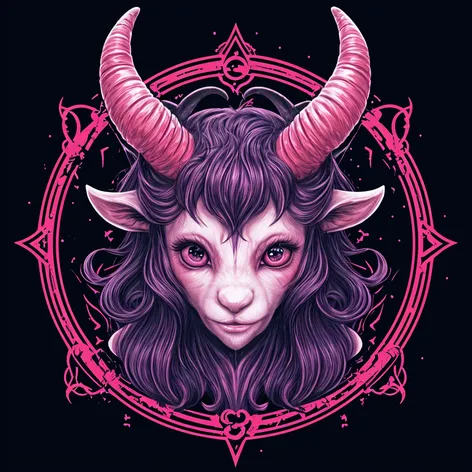 Kawaii baphomet demon goat