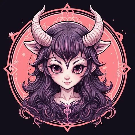 Kawaii baphomet demon goat