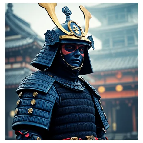 blue samurai armor