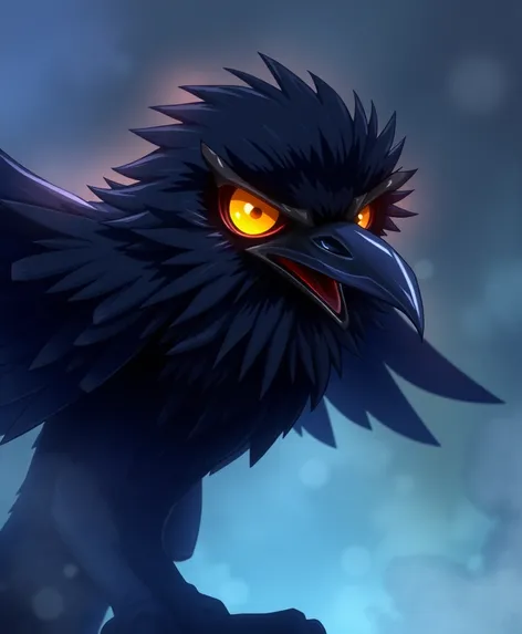 anime raven bird