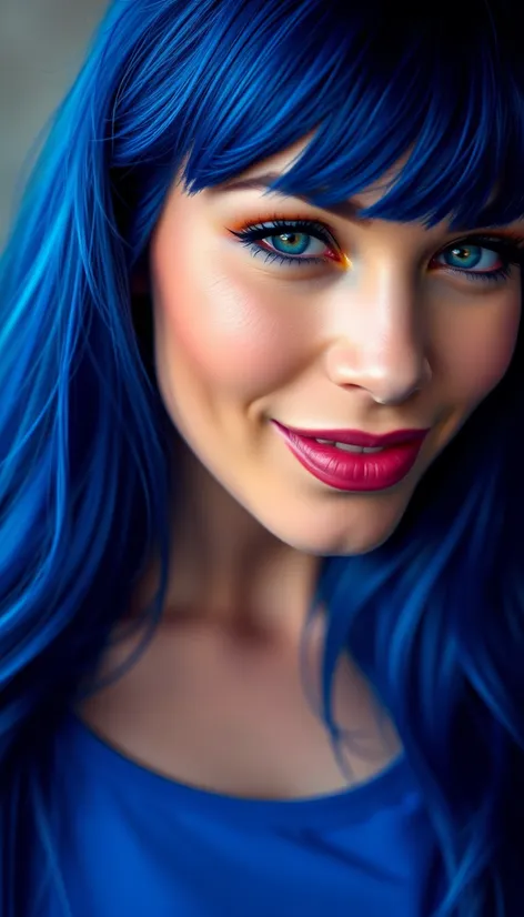 megan fox blue hair