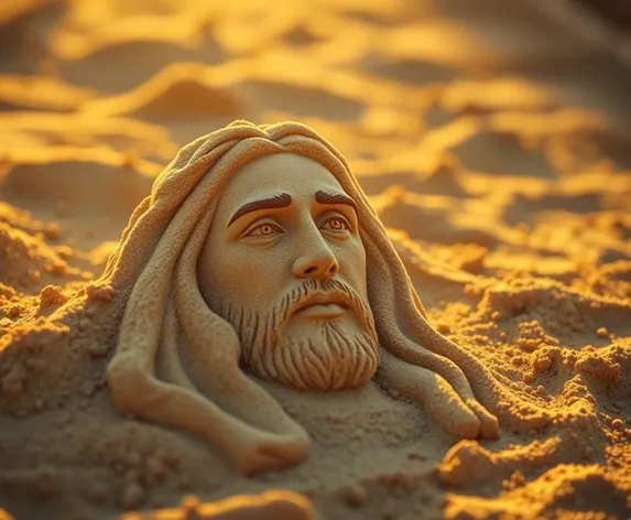 sand art of jesus