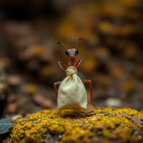 ant carrying bag