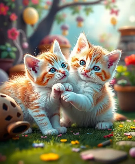 kittens flolicking