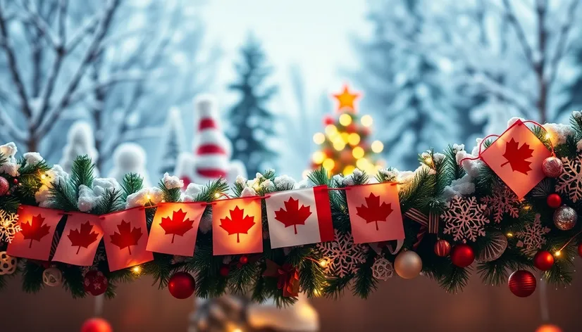 canadian flag garland