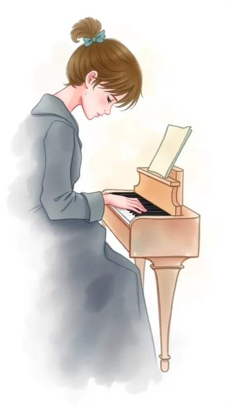 drawn piano