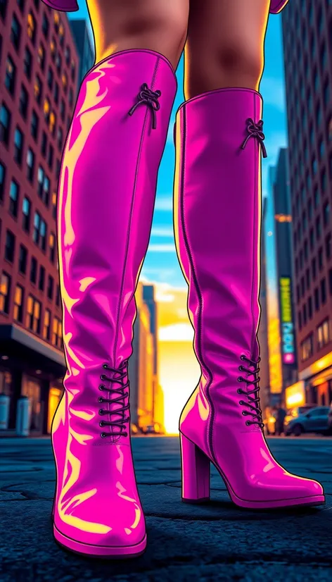 pink superhero boots