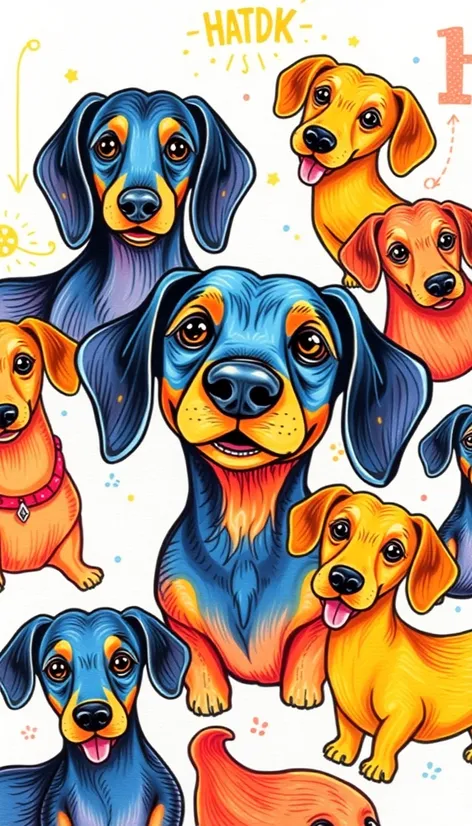 dachshund coloring book