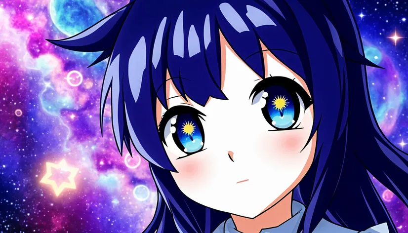 anime character with stars