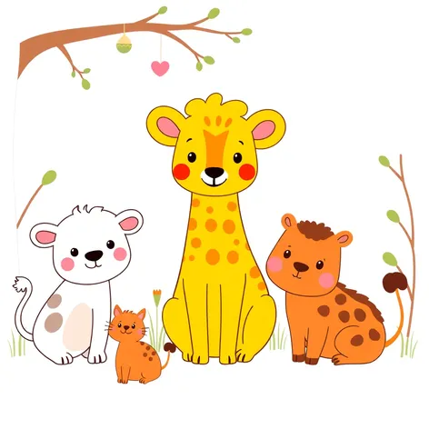 simple cute animal drawings