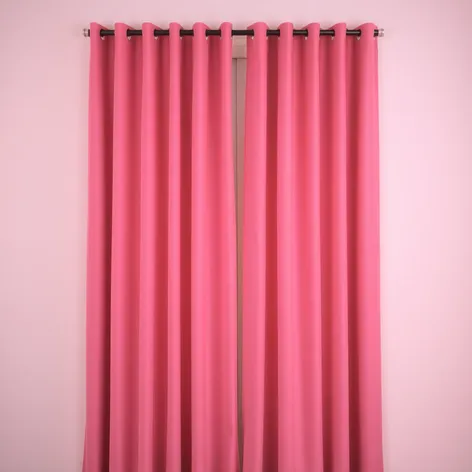 pink colour curtains