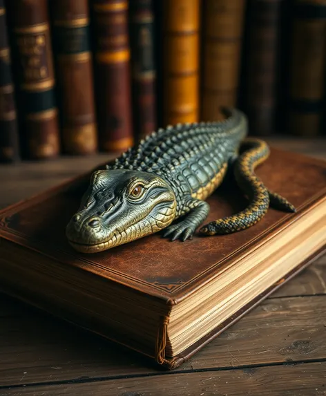 crocodile book vintage snake