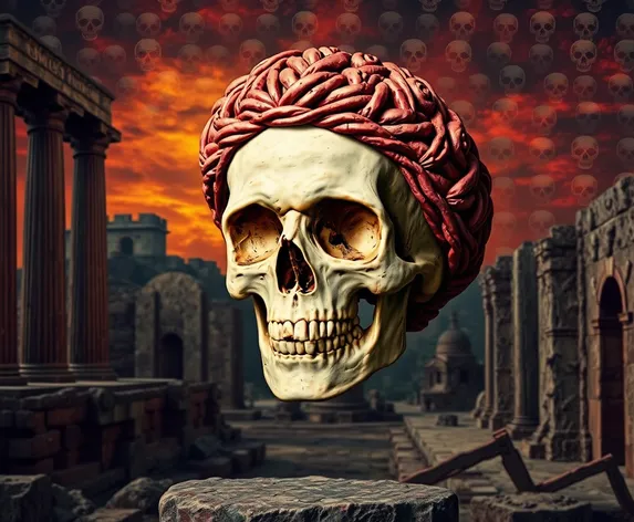 rome head with skull