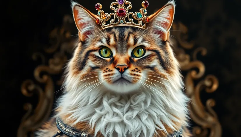 cat wearing crown