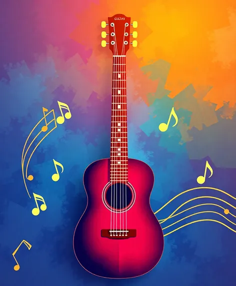 vector acoustic guitar icon