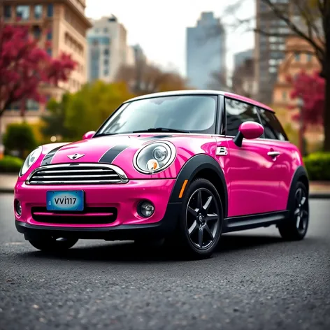 pink mini cooper