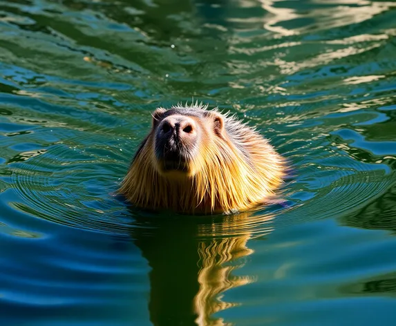 capybara swimming