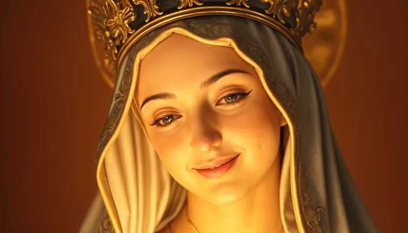 Smiling Blessed mother mary