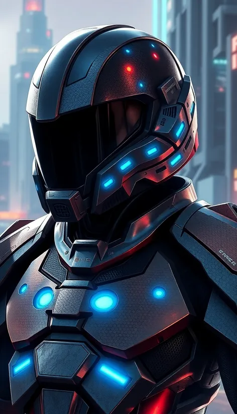 sleek futuristic armor