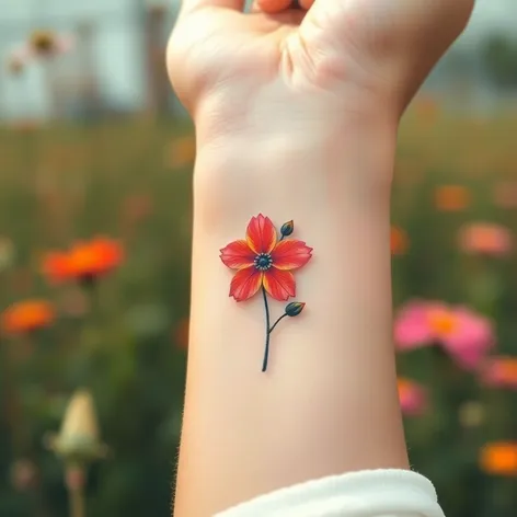 tattoo on wrist flower