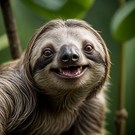 sloth smiling