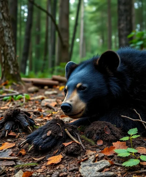 black bear droppings