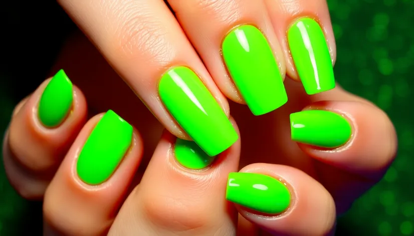 nails neon green